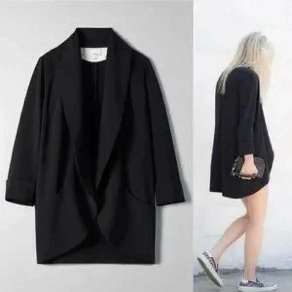 Aritzia Wilfred Chevalier Black Blazer Jacket - Picture 2 of 5
